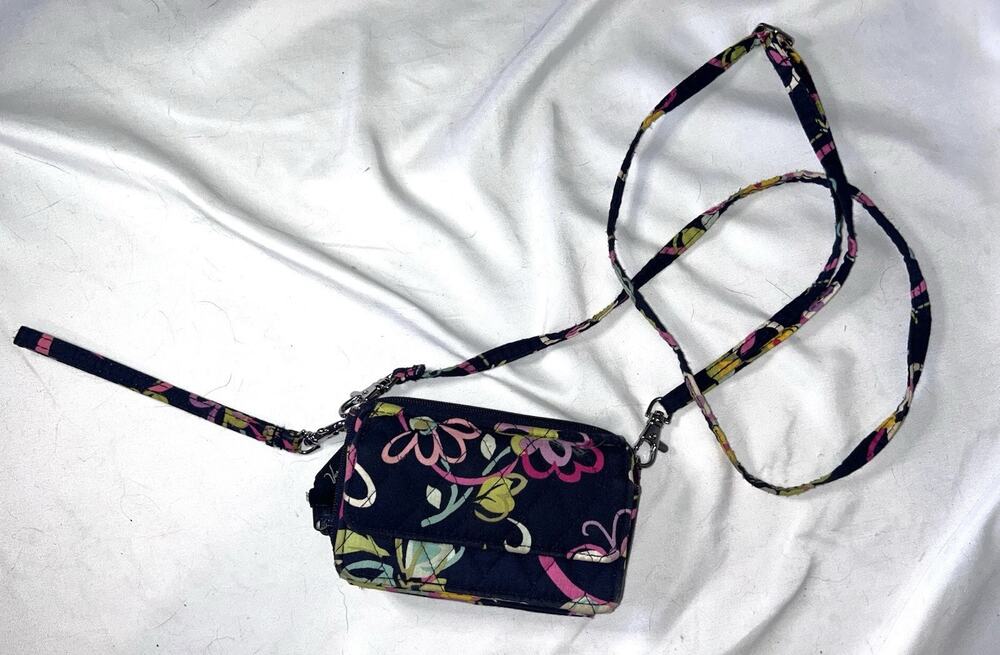 Vera Bradley Ribbons Crossbody Wallet Clutch Purse Discontinued Pattern